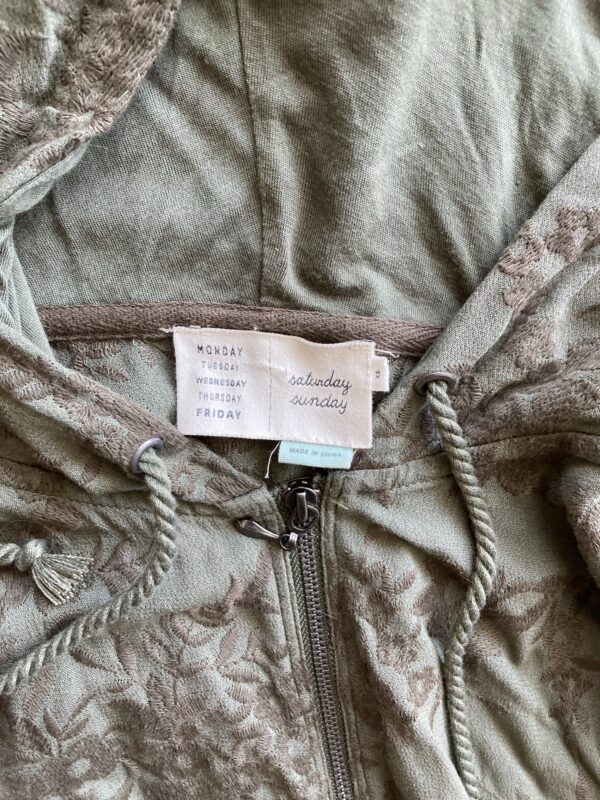 Anthropologie Saturday Green Embroidered Size XS Jacket - Image 2