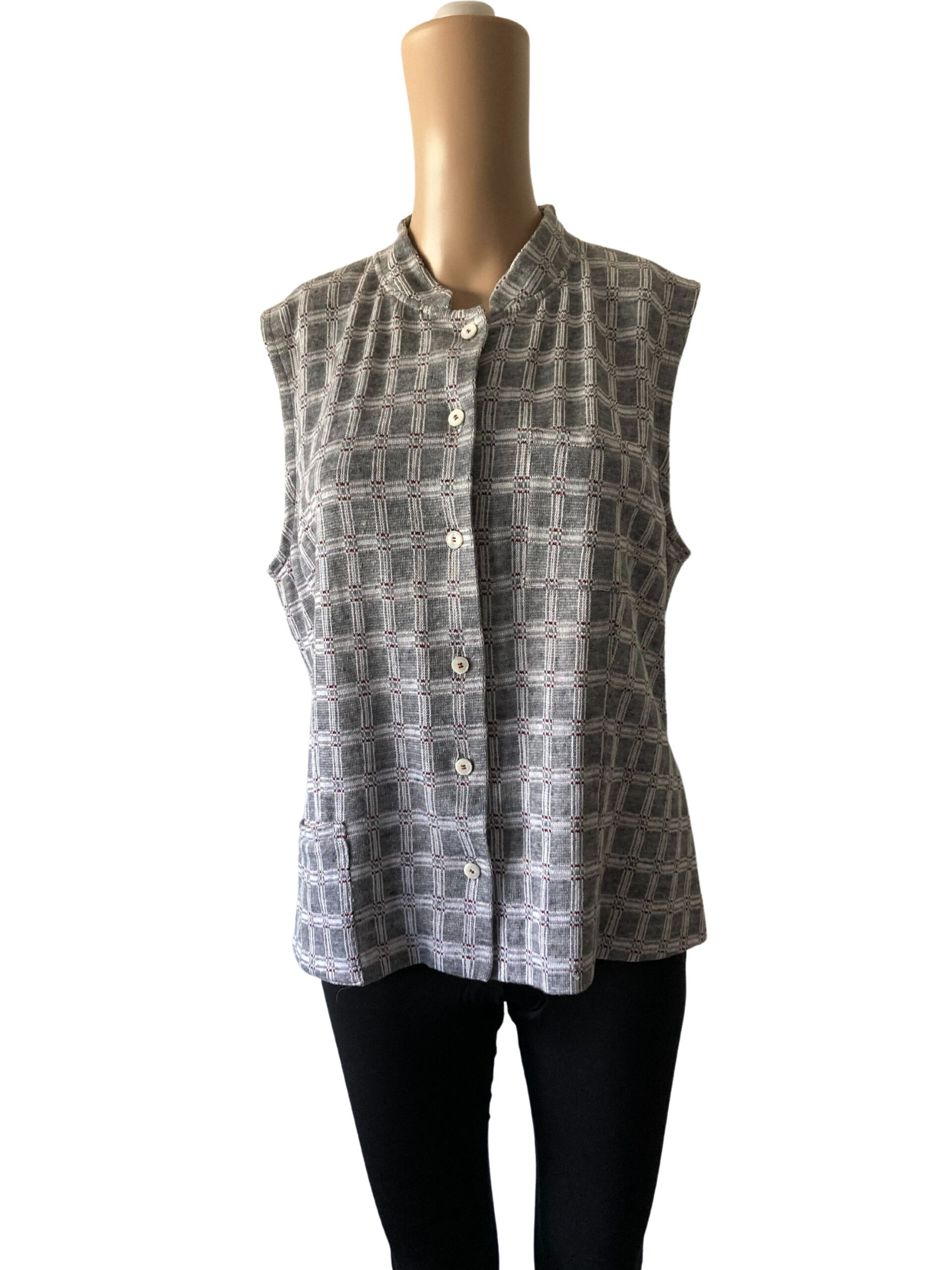 Women's BEL designed by Evelyne De Clercq size M gray vest - Catherines ...