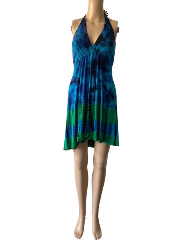 Advanced Apparel Tie Dye Size S Halter Mini Summer Dress