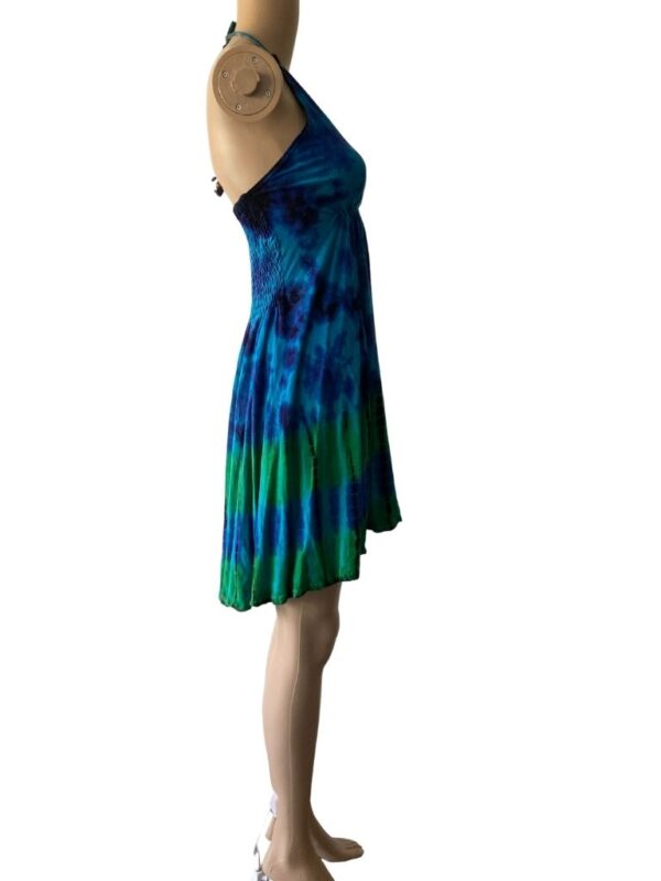 Advanced Apparel Tie Dye Size S Halter Mini Summer Dress - Image 2