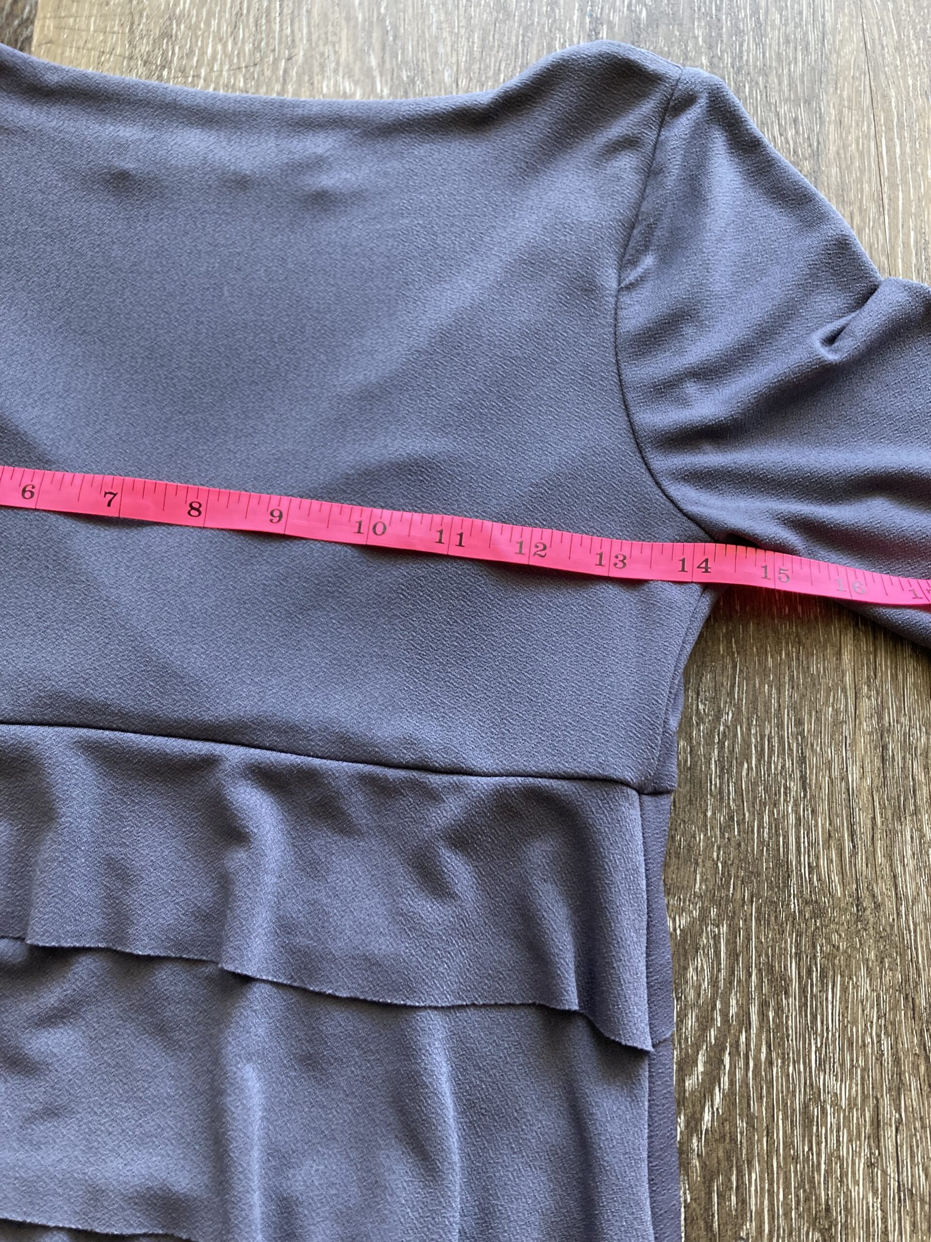 Nadine Made in Italy Gray Tiered Stretchy Size S-M Dress - Catherines ...