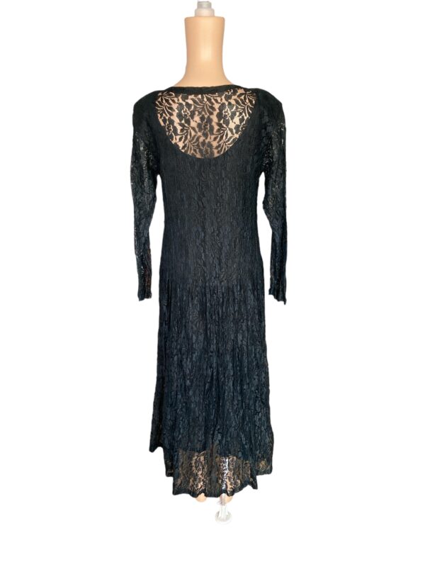 Vintage Lace Button-Down Size M Maxi Dress - Image 3