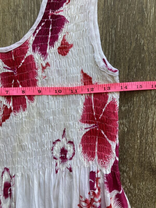 India Boutique Fuchsia and White Hawaiian Maxi Size S-L Dress - Image 7