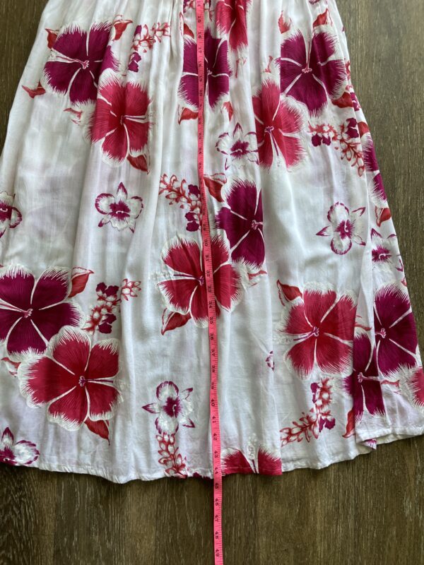 India Boutique Fuchsia and White Hawaiian Maxi Size S-L Dress - Image 9