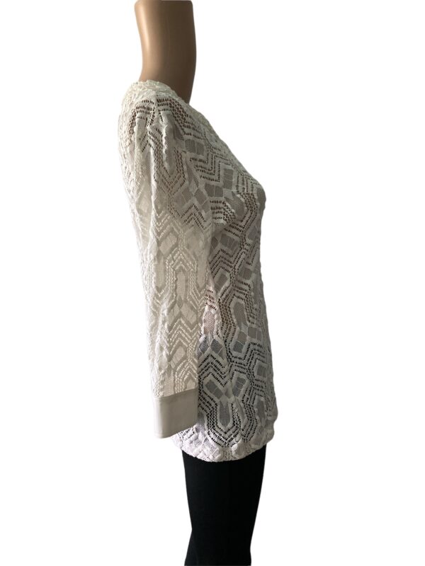 Etcetera Classy Lace Tuxedo Style Size M Blouse - Image 2