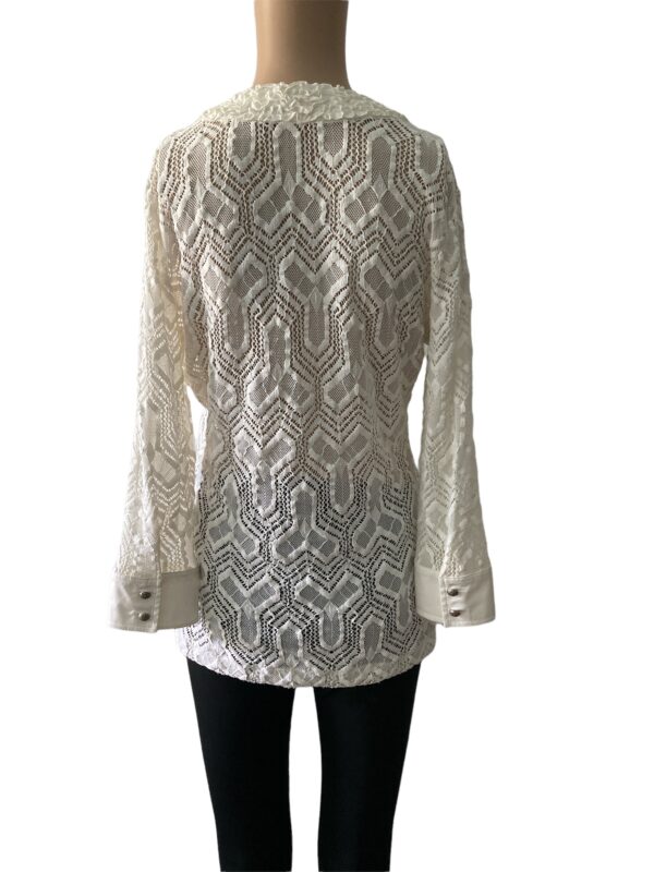 Etcetera Classy Lace Tuxedo Style Size M Blouse - Image 3