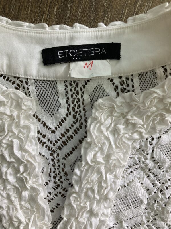 Etcetera Classy Lace Tuxedo Style Size M Blouse - Image 4