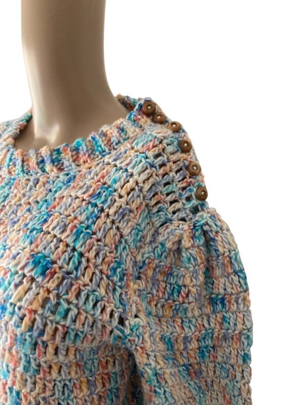 Gil Aimbez Vintage Hand Crochet Size S Sweater - Image 2