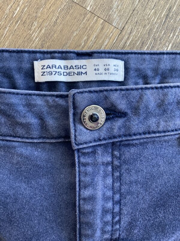 Zara Z1975 Moto Style Size 8 Skinny Denim Mid Rise Jeans - Image 5