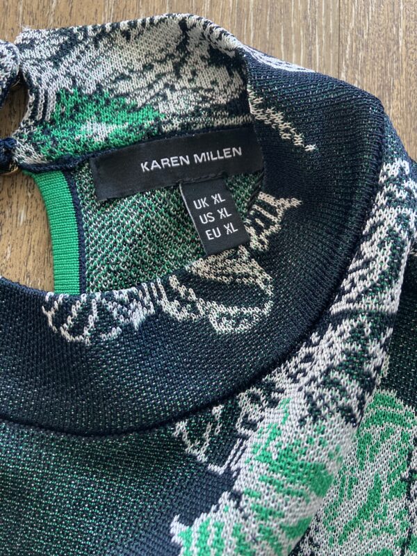 Karen Millen Slinky Jacquard Size XL Knit Top - Image 8