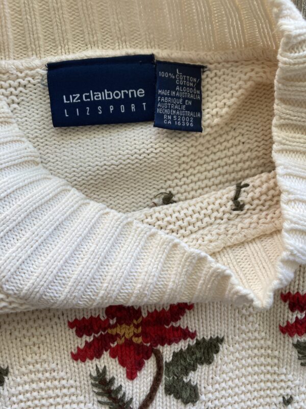 Liz Claiborne Sport Vintage Alpine Holiday Size L Sweater - Image 5