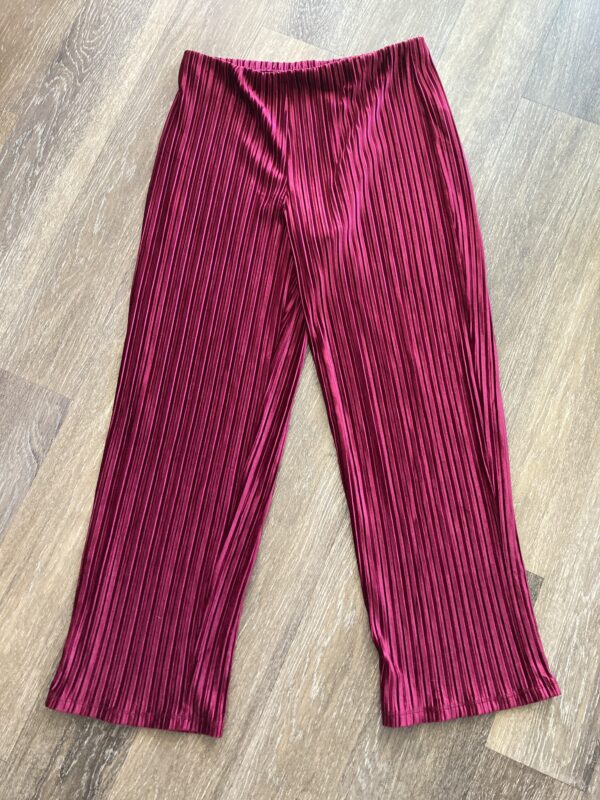 Alfani Mod Shimmer Velour Size L Wide Leg Pants - Image 4