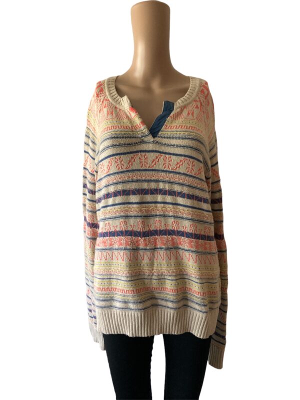 Anthropologie Fiets Voor 2 Size M Split Neck Sweater